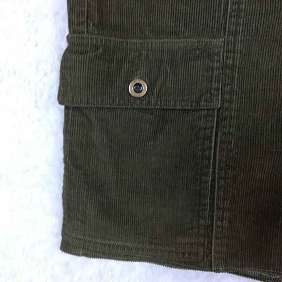 Bagatelle Womens Skirt Pencil Corduroy Olive Green‎ Knee Length Flap Pocket 4 - Picture 8 of 8